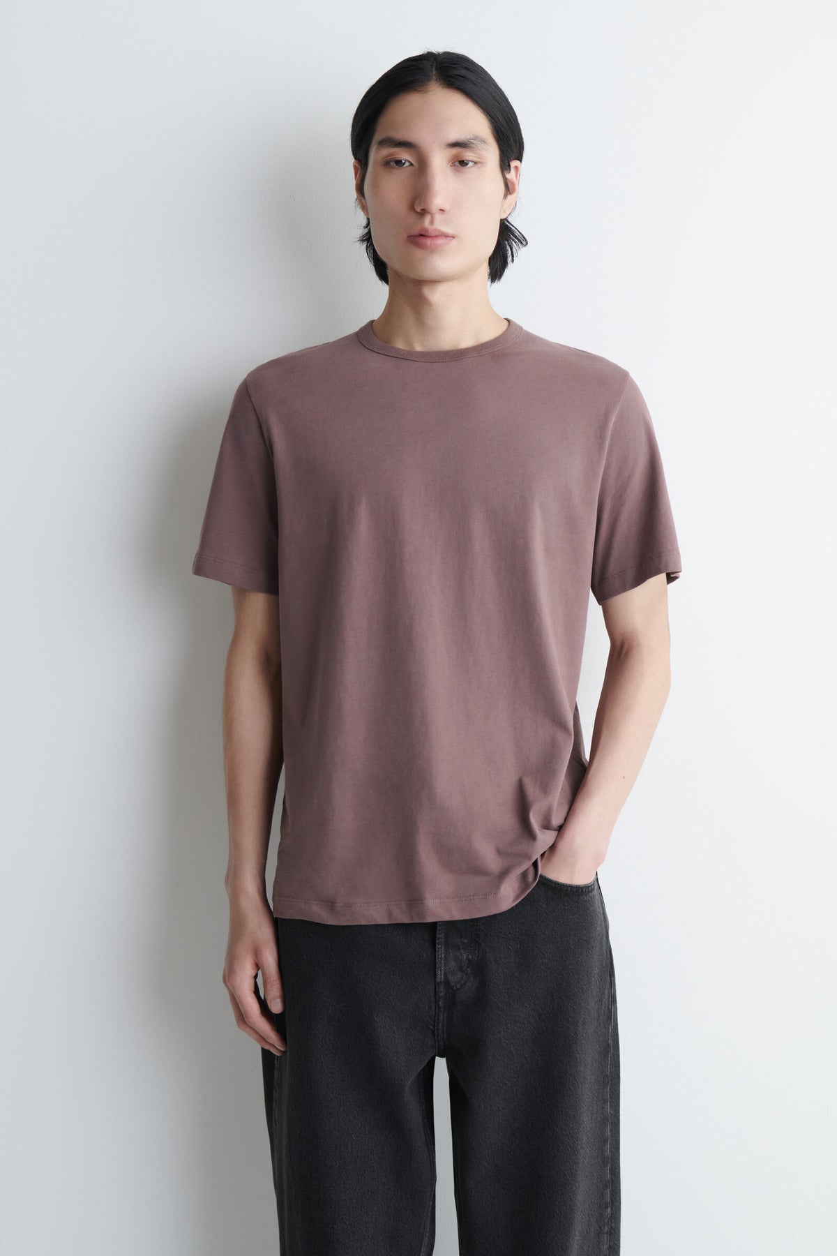 CAMISETA DE ALGODÓN PEINADO - ROJO ARCILLA