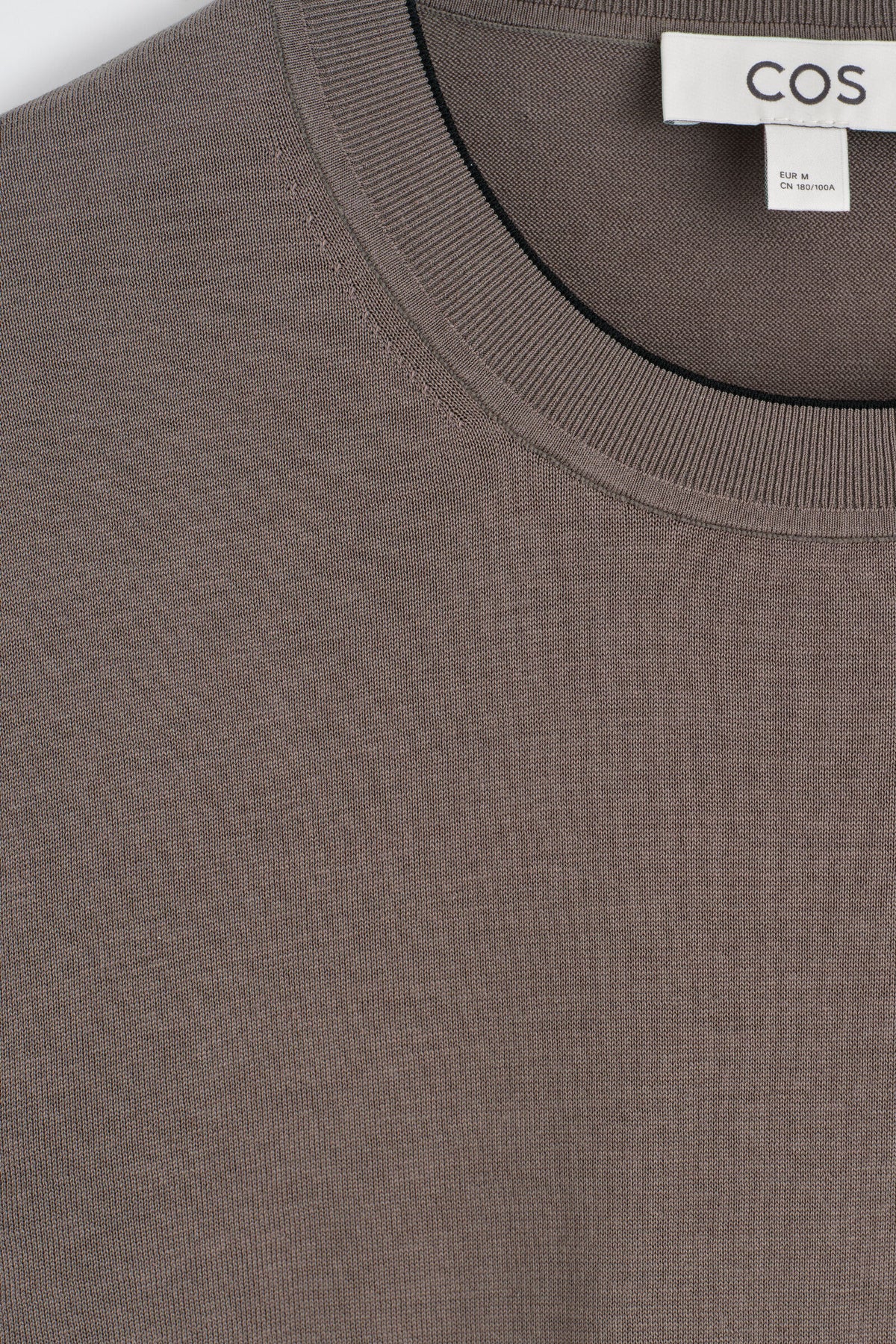 CAMISETA DE ALGODÓN Y SEDA CON PUNTERA EN CONTRASTE - BEIGE | DescriptiveDetail