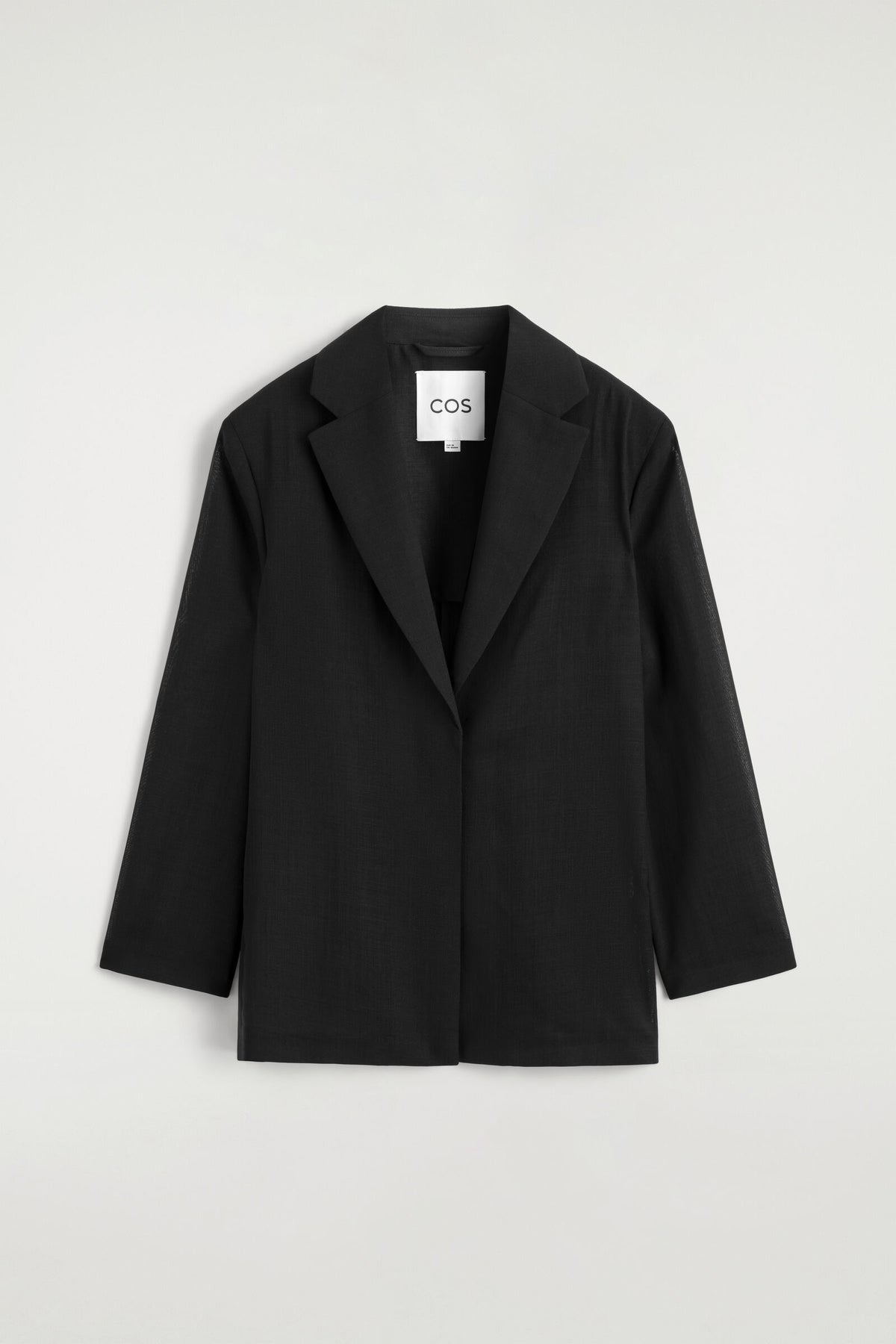 BLAZER DE VOILE DE LANA FLUIDA - NEGRO | DescriptiveStillLife