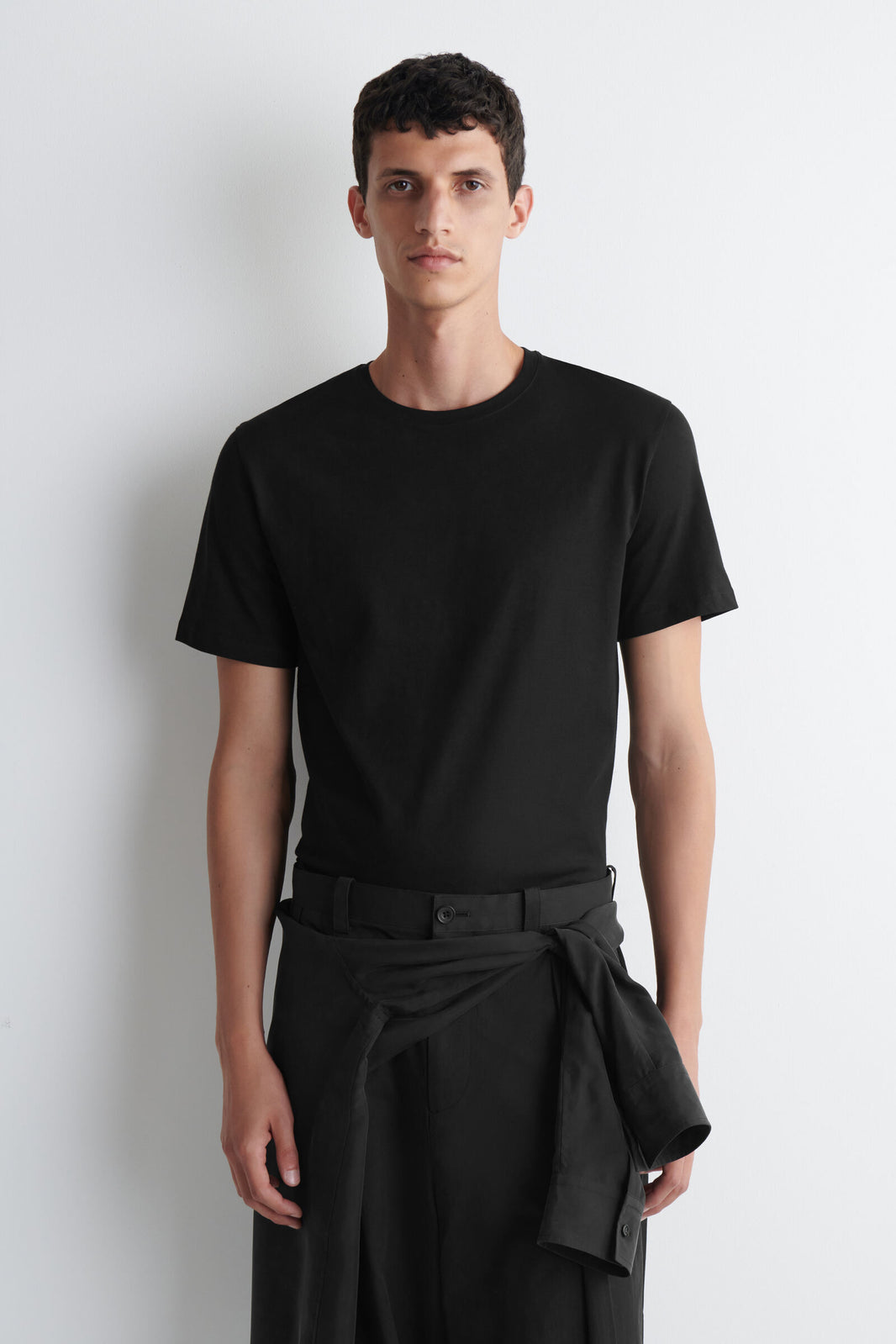 3-PACK DE CAMISETAS DE ALGODÓN CON CUELLO REDONDO - NEGRO