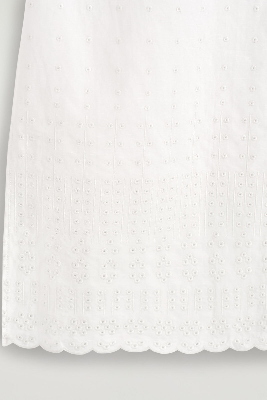 FALDA DE LINO DE ALGODÓN - BLANCO | DescriptiveDetail