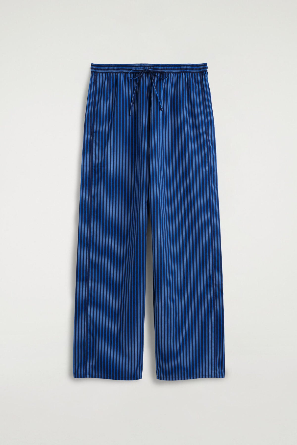 PANTALONES DE RAYAS CON CORDÓN - AZUL / A RAYAS | DescriptiveStillLife