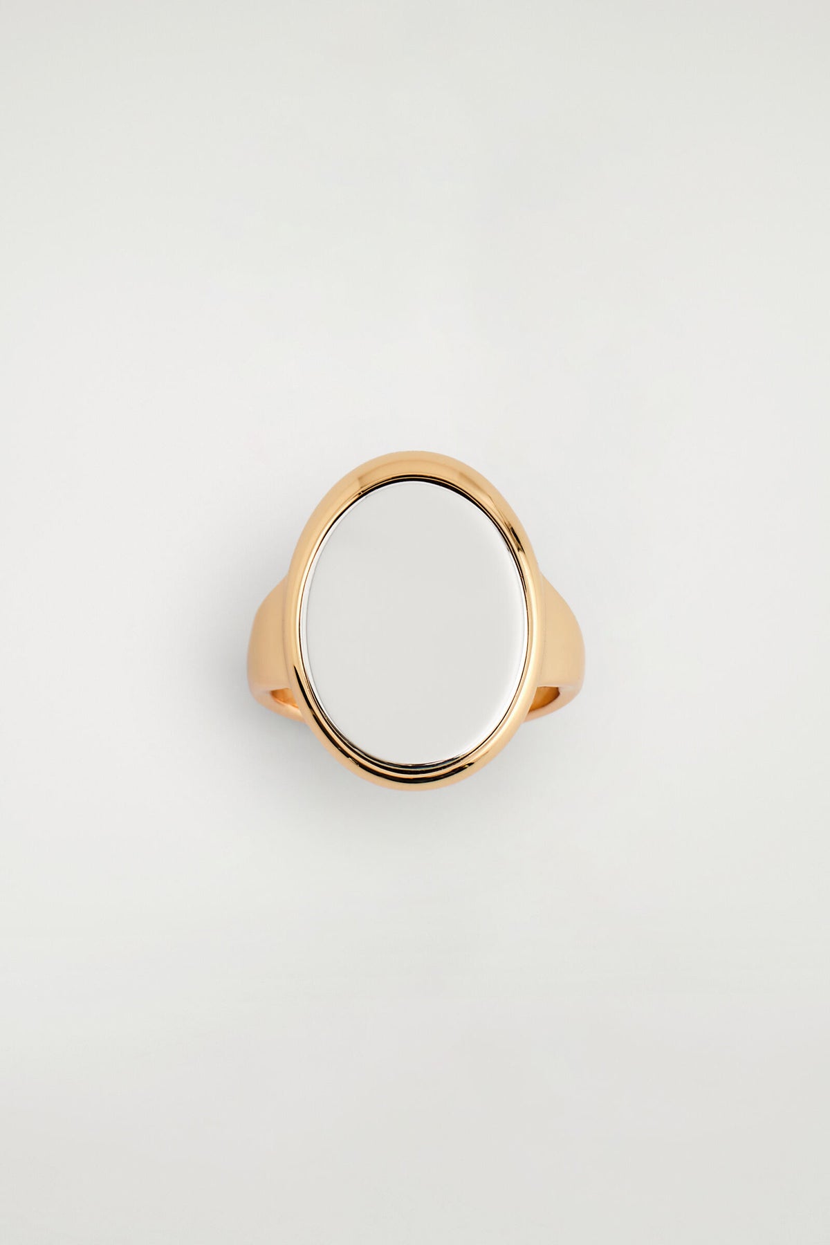 ANILLO DE SIGNO BICOLOR - DORADO / PLATEADO | DescriptiveDetail