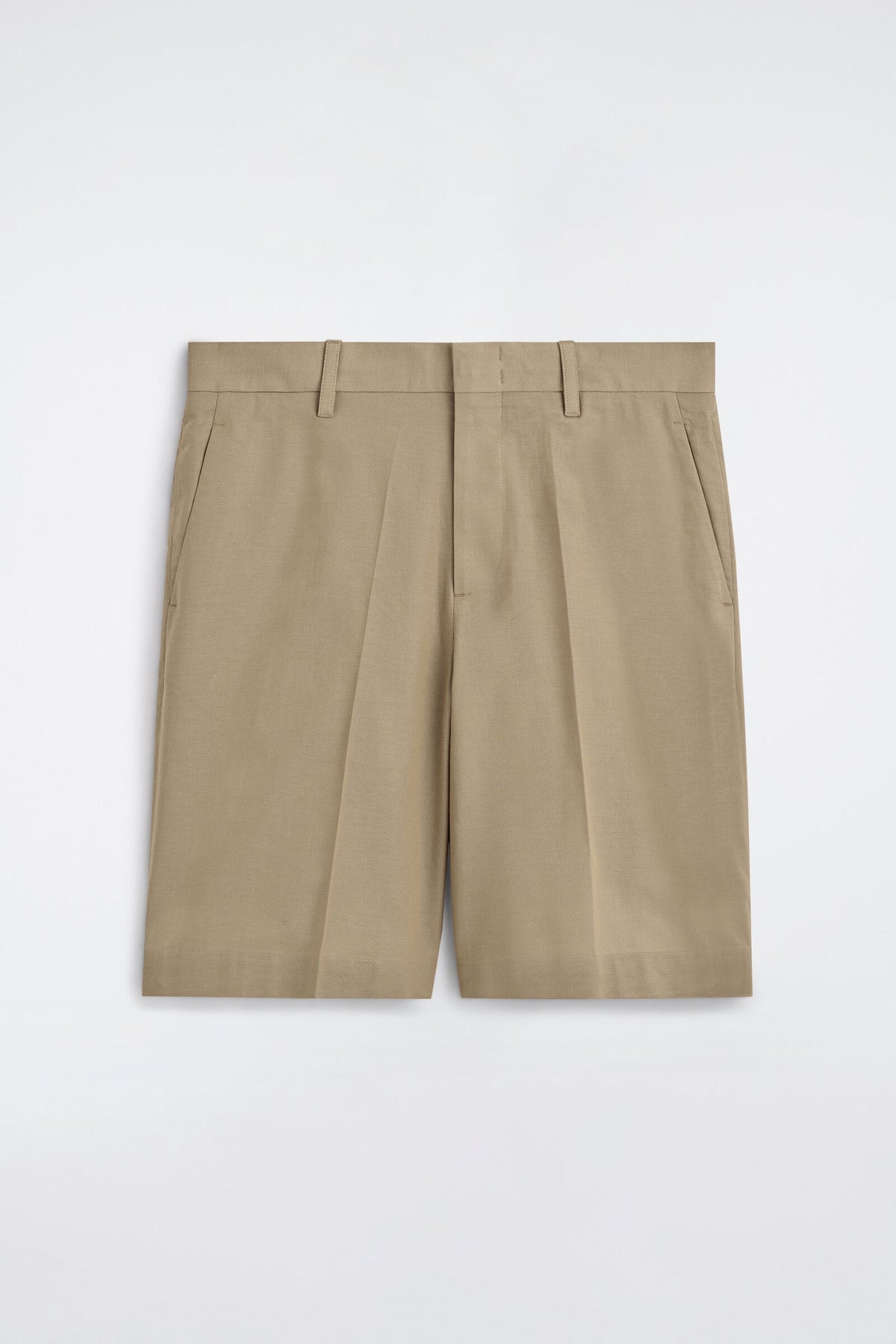 SHORTS DE ALGODÓN TEXTURIZADO - BEIGE | DescriptiveStillLife