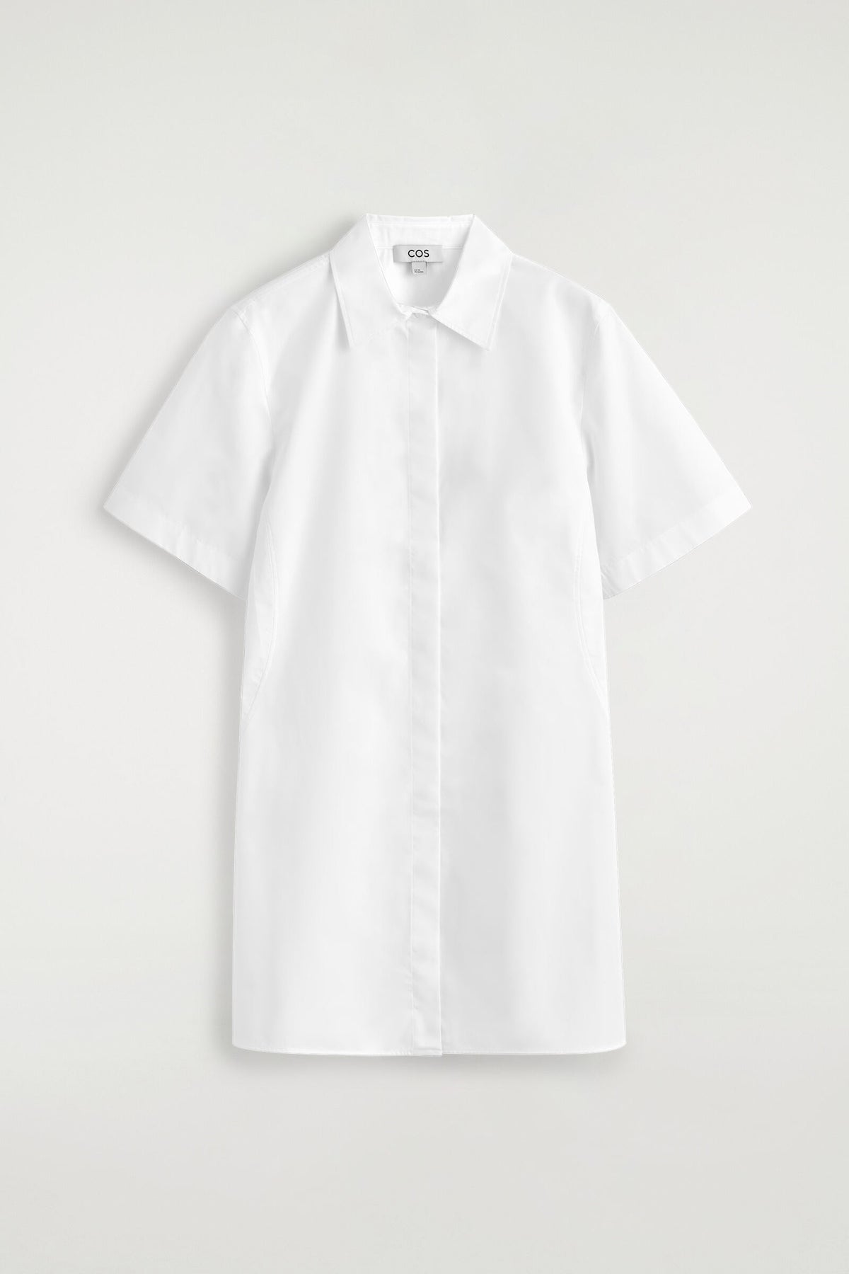 VESTIDO MINI CLÁSICO DE ALGODÓN - BLANCO | DescriptiveStillLife