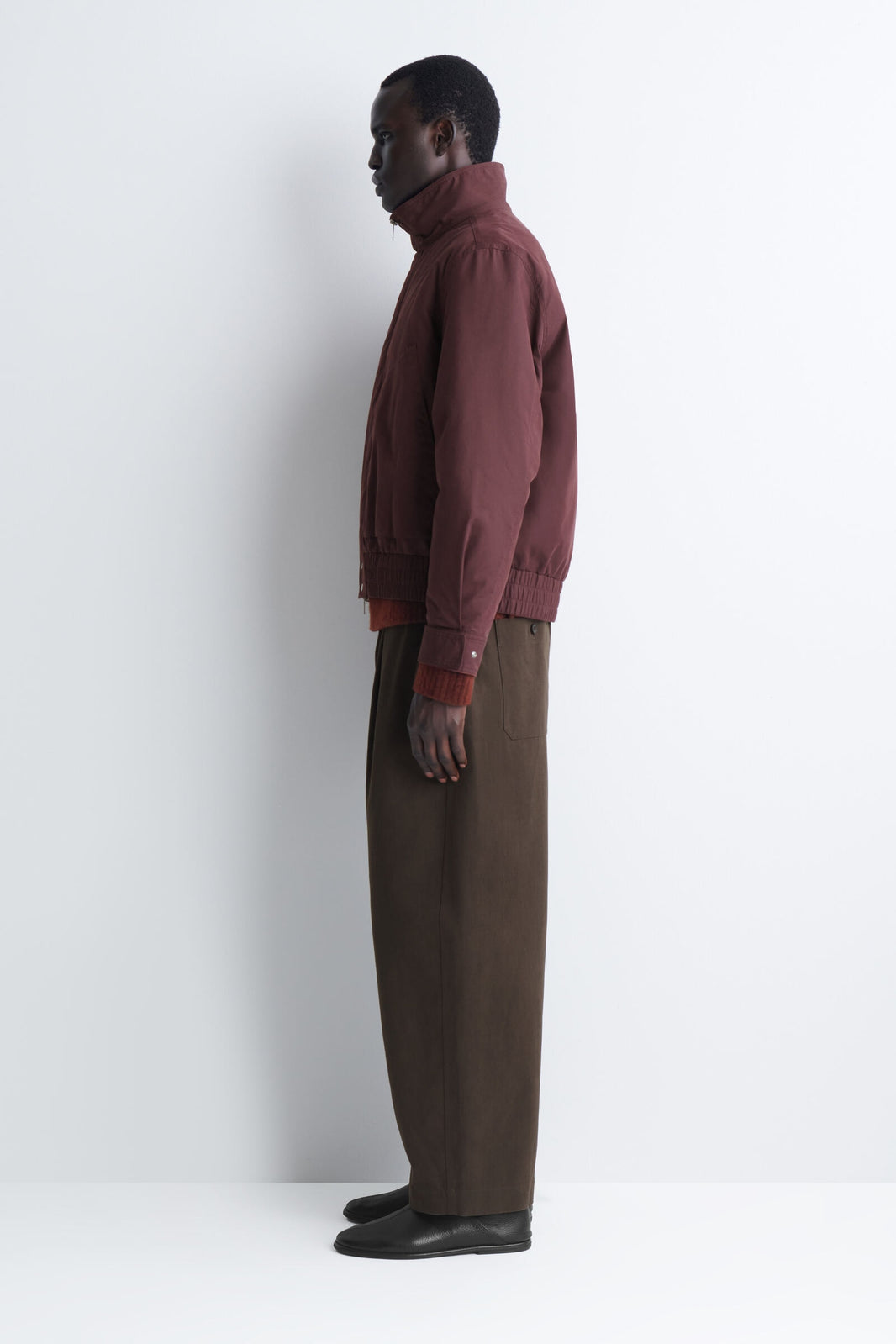 CHAQUETA BOMBER ACOLCHADA DE CUELLO ALTO - BURDEOS