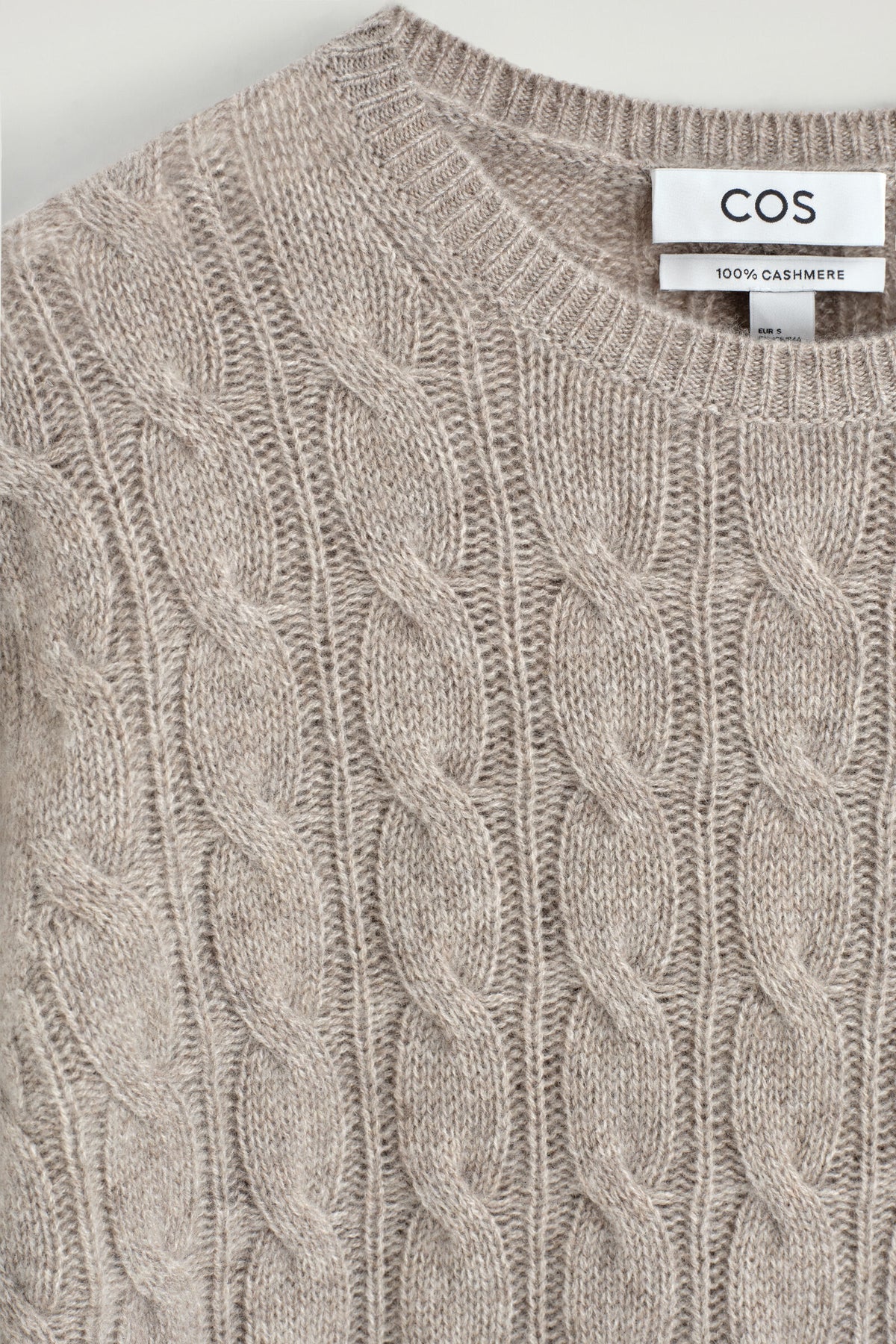 SUÉTER DE CASHMERE TEJIDO DE TRENZA - BEIGE | DescriptiveDetail