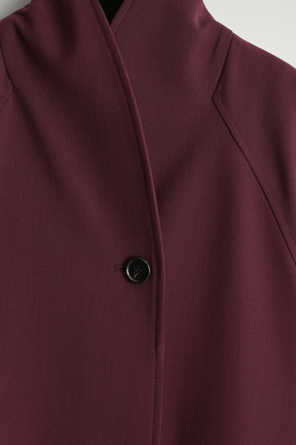 CHAQUETA CON CUELLO DE CHAL DE MEZCLA DE LANA - VINO | DescriptiveDetail