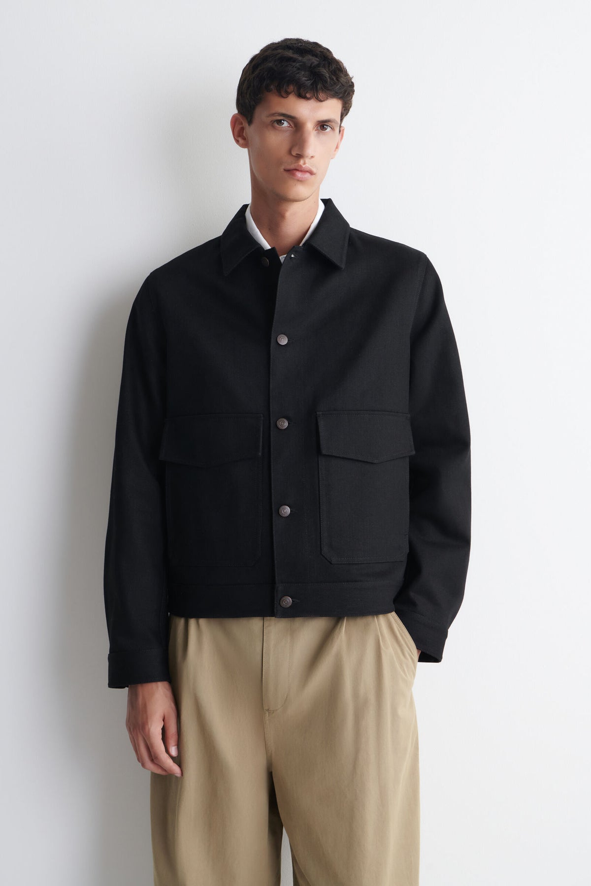 CHAQUETA DE MEZCLILLA RAW SELVEDGE - NEGRO